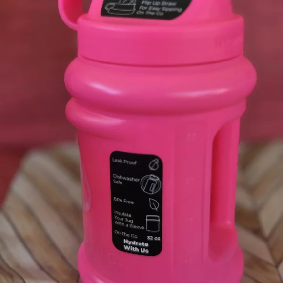 HydroJug Mini Pink 32oz Water Bottle - Picture 2 of 3